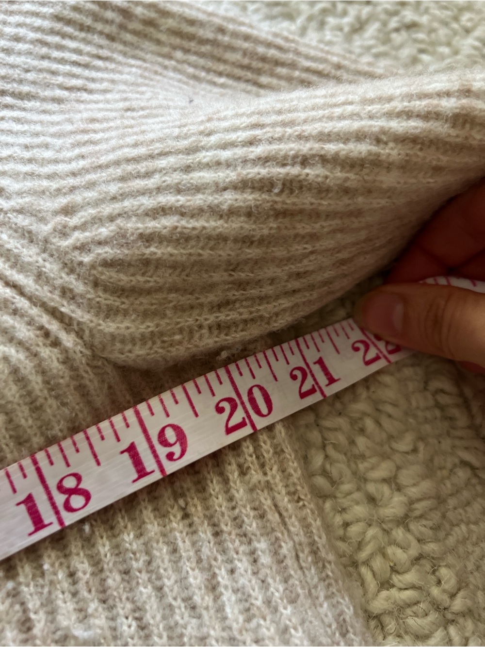 COS Beige Wool Ribbed Crewneck Sweater Size M Minimalist Oatmeal - Picture 8 of 10